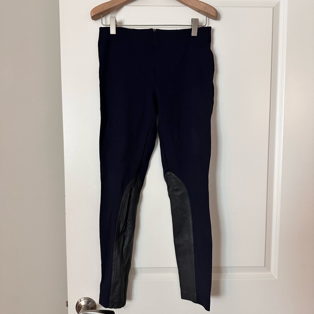 Leather panel leggings size 4
